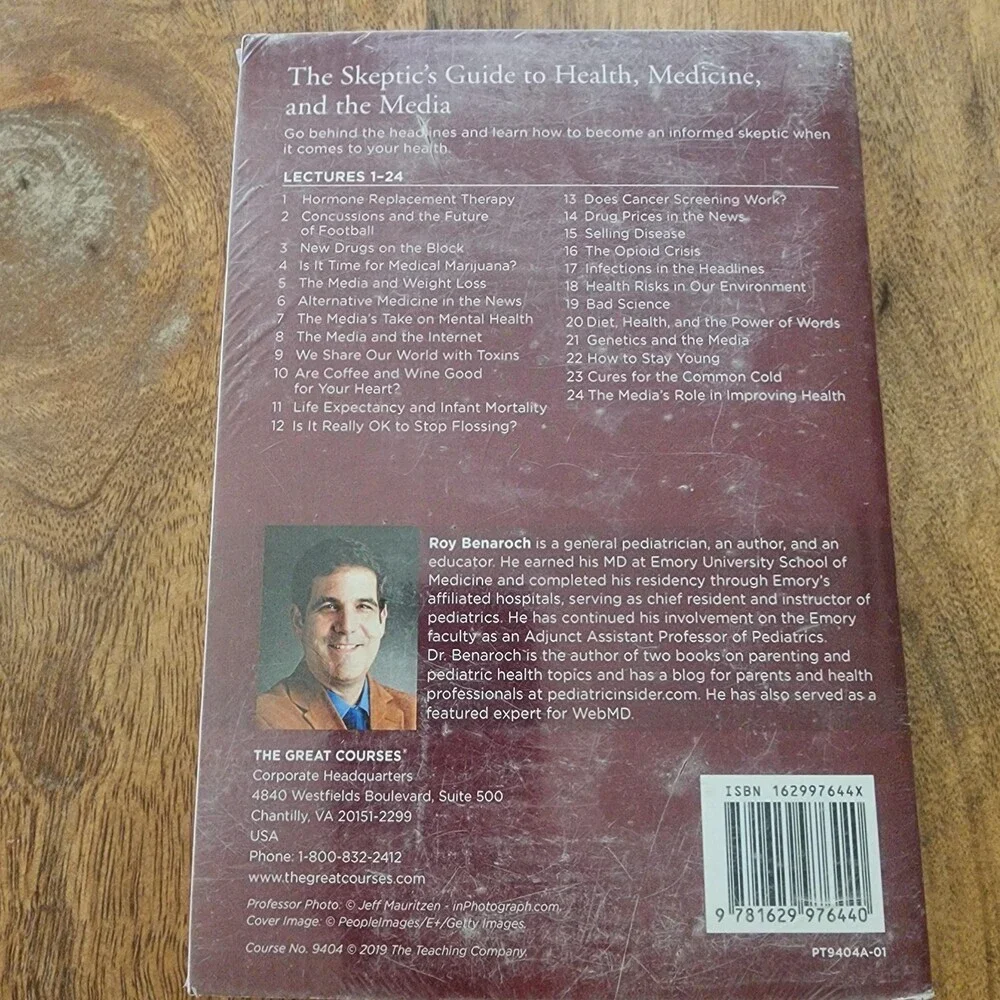 The Skeptic's Guide To Health Medicine & The Media Roy Benaroch PB Great Courses